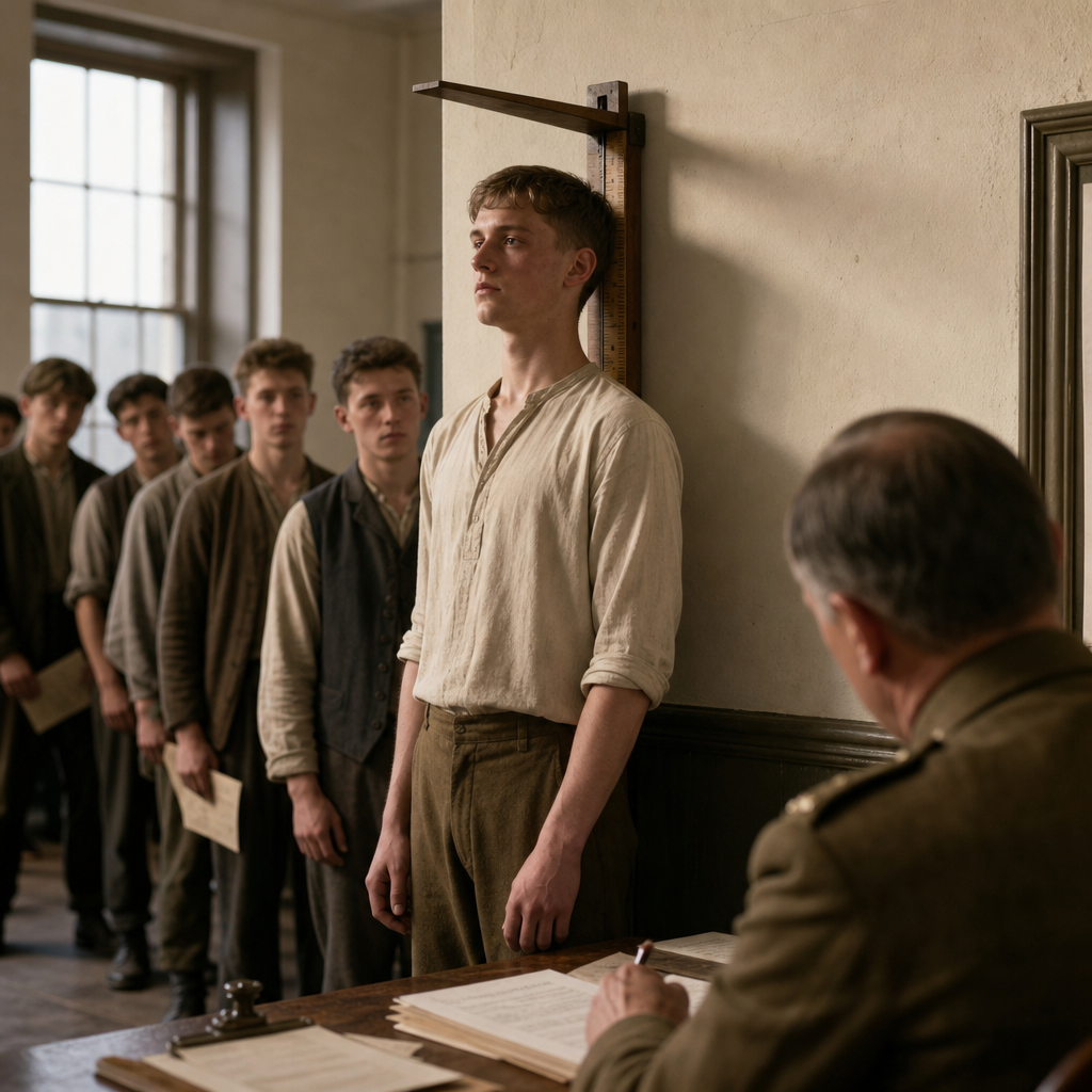 19th Century army boys enrolling