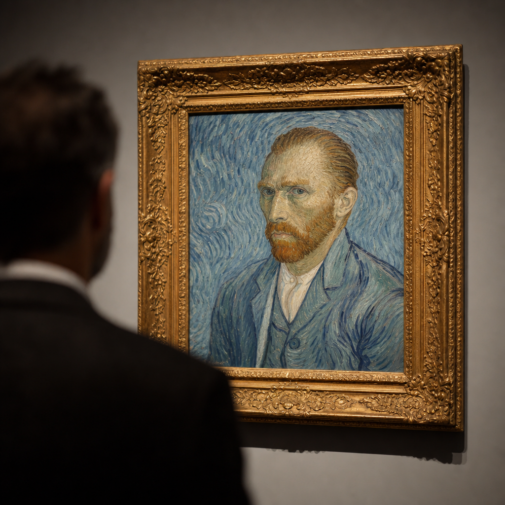 Artist portrait painting
