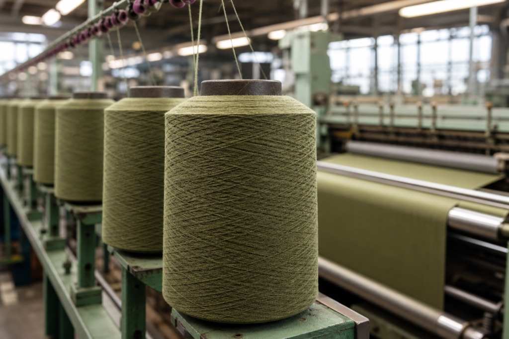 colour threads in a workshop