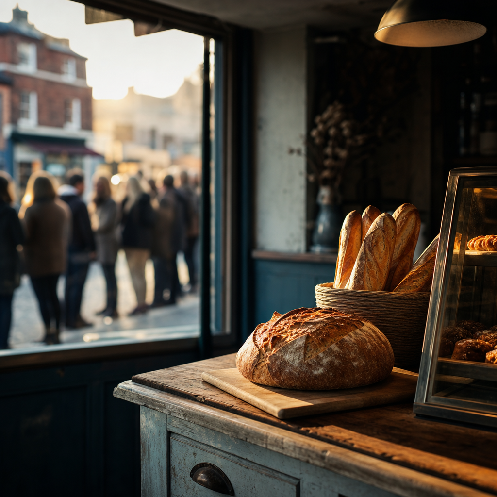 Bread in a bakery window
