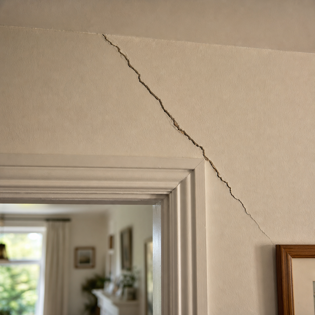 House showing cracks internally