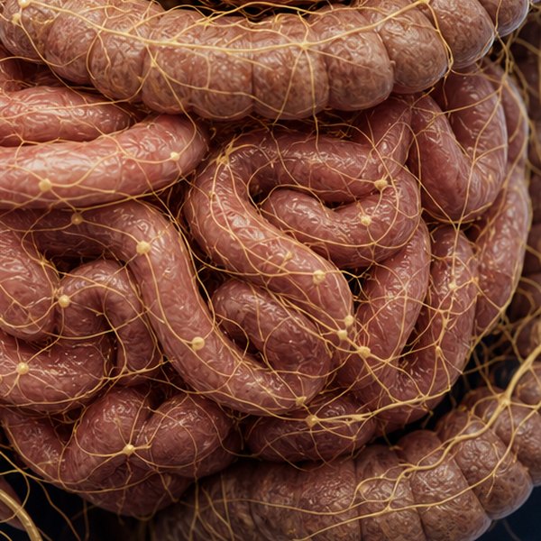 Human body and nerves shown — detail