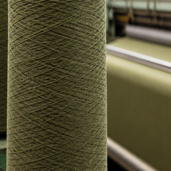colour threads in a workshop — detail