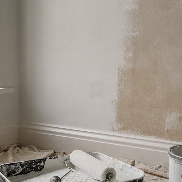 Room being painted — detail
